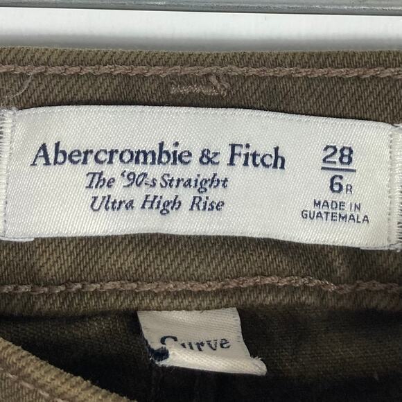 NWOT ABERCROMBIE & FITCH Jean 28 6R Curve Love Ultra High Rise The 90s Straight - Picture 3 of 10